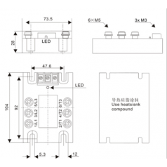 LDG 三相電機(jī)正反轉(zhuǎn)固態(tài)繼電器SSRRR2A48D550系列