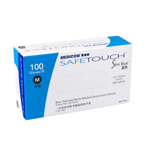 -SafeTouch&#174;無粉高彈性丁腈檢查手套（藍(lán)色）